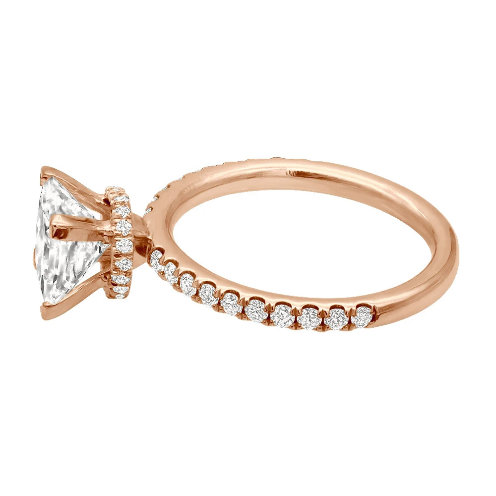 Unique Princess Cut Diamond Engagement Ring F/VS Diamonds 2 Carat 14K White Gold 8 Unique Princess Cut Diamond Engagement Ring F/VS Diamonds 2 Carat 14K White Gold - Image 6