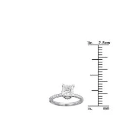 Unique Princess Cut Diamond Engagement Ring F/VS Diamonds 2 Carat 14K White Gold 18 Unique Princess Cut Diamond Engagement Ring F/VS Diamonds 2 Carat 14K White Gold -Its Hot Jewelry Shop 018120 ruler