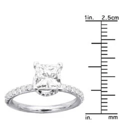 Unique Princess Cut Diamond Engagement Ring F/VS Diamonds 2 Carat 14K White Gold 19 Unique Princess Cut Diamond Engagement Ring F/VS Diamonds 2 Carat 14K White Gold -Its Hot Jewelry Shop 018120 rulerwh