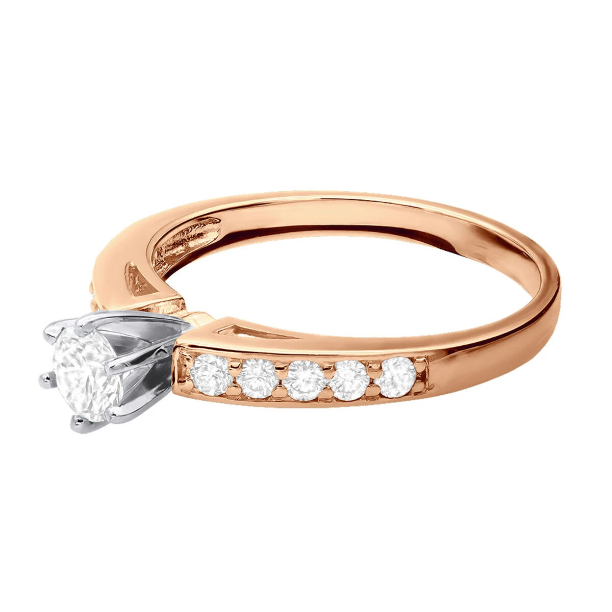 14K White Gold Round Diamond Engagement Ring 1.25 Carats 8 14K White Gold Round Diamond Engagement Ring 1.25 Carats - Image 6