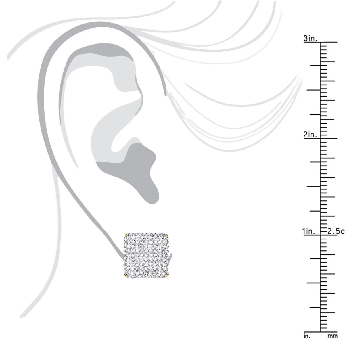 1 Carat Diamond Earrings 14K White Gold Studs 8 1 Carat Diamond Earrings 14K White Gold Studs - Image 6