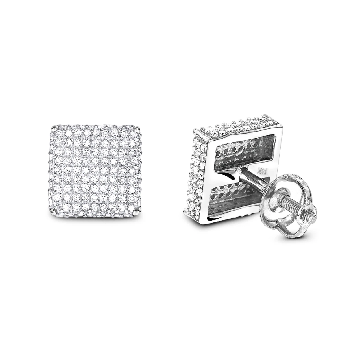 1 Carat Diamond Earrings 14K White Gold Studs 3 1 Carat Diamond Earrings 14K White Gold Studs