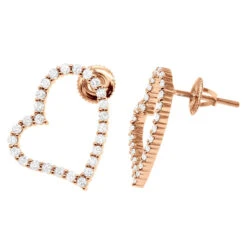 1 Carat Diamond Heart Hoop Earrings 14K White Gold 3/4 Inch Ladies Hoops 9 1 Carat Diamond Heart Hoop Earrings 14K White Gold 3/4 Inch Ladies Hoops -Its Hot Jewelry Shop 1 carat diamond heart hoop earrings 14k gold 12 inch 100665 rose