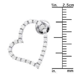 1 Carat Diamond Heart Hoop Earrings 14K White Gold 3/4 Inch Ladies Hoops 11 1 Carat Diamond Heart Hoop Earrings 14K White Gold 3/4 Inch Ladies Hoops -Its Hot Jewelry Shop 1 carat diamond heart hoop earrings 14k gold 12 inch 100665 ruler white