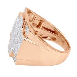 1 Carat Men's Diamond Ring 10K Yellow Gold -Its Hot Jewelry Shop 1 carat mens diamond ring 10k gold p 45564 backro