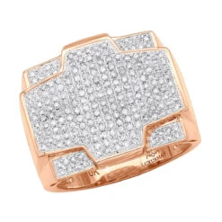 1 Carat Men's Diamond Ring 10K Yellow Gold -Its Hot Jewelry Shop 1 carat mens diamond ring 10k gold p 45564 ro