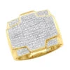 1 Carat Men's Diamond Ring 10K Yellow Gold -Its Hot Jewelry Shop 1 carat mens diamond ring 10k gold p 45564 ye