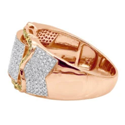 1 Carat White Yellow Diamond Pinky Ring 10K White Gold 15 1 Carat White Yellow Diamond Pinky Ring 10K White Gold -Its Hot Jewelry Shop 1 carat mens pinky rings collection white yellow diamond ring in 10k gold 100038 backro