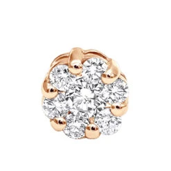 1 Cluster Diamond Earring 0.20ct 14K White Gold Single Earring Men's -Its Hot Jewelry Shop 1 cluster diamond earring 020ct 14k gold single earring mens p 49533 ro