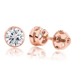 1 Ct. Diamond Stud Earrings Bezel Set Round Cut -Its Hot Jewelry Shop 1 ct diamond stud earrings bezel set round cut p 5660 ro