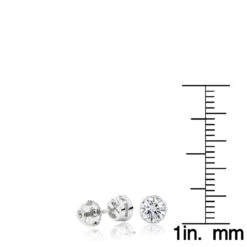 1 Ct. Diamond Stud Earrings Bezel Set Round Cut -Its Hot Jewelry Shop 1 ct diamond stud earrings bezel set round cut p 5660 rulerwh