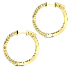 1 Inch Diamond Hoop Earrings 0.86ct 14K Yellow Gold 11 1 Inch Diamond Hoop Earrings 0.86ct 14K Yellow Gold -Its Hot Jewelry Shop 1 inch diamond hoop earrings 086ct 14k p 44581 backye