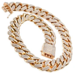 Solid 14K Yellow Gold Diamond Cuban Link Chain 1 Kilo -Its Hot Jewelry Shop 1 kilo full inch solid cuban link 14k gold mens diamond chain 60 carats ro