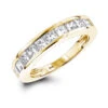 Thin 1 Row Princess Cut Diamond Wedding Band 1.65ct 10K Yellow Gold 1 Thin 1 Row Princess Cut Diamond Wedding Band 1.65ct 10K Yellow Gold -Its Hot Jewelry Shop 1 row princess cut diamond wedding band 183ct 10k gold ye