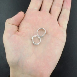 10K White Gold Diamond Hoop Huggie Earrings 0.30ct 10 10K White Gold Diamond Hoop Huggie Earrings 0.30ct -Its Hot Jewelry Shop 10k diamond hoop huggie earrings 040ct p 22529back