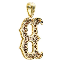 10K Yellow Gold 5 Carat Blue & White Diamond Initial Alphabet Letter Pendant For Men -Its Hot Jewelry Shop 10k gold 5 carat blue white diamond initial alphabet letter pendant for men 018006 backye