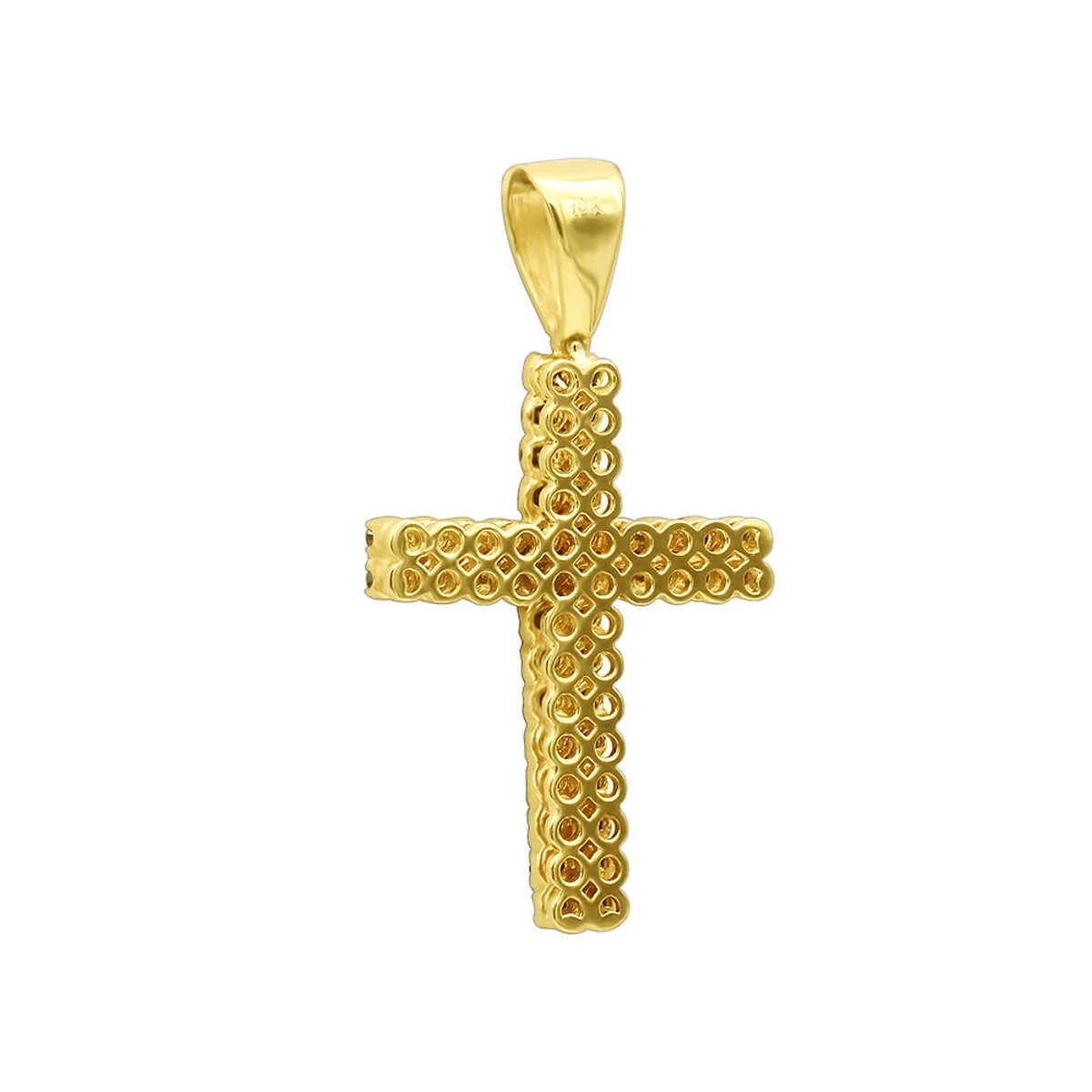 10K Yellow Gold Black Diamond Cross Pendant For Men 1.5ct By Luxurman 7 10K Yellow Gold Black Diamond Cross Pendant For Men 1.5ct By Luxurman - Image 5