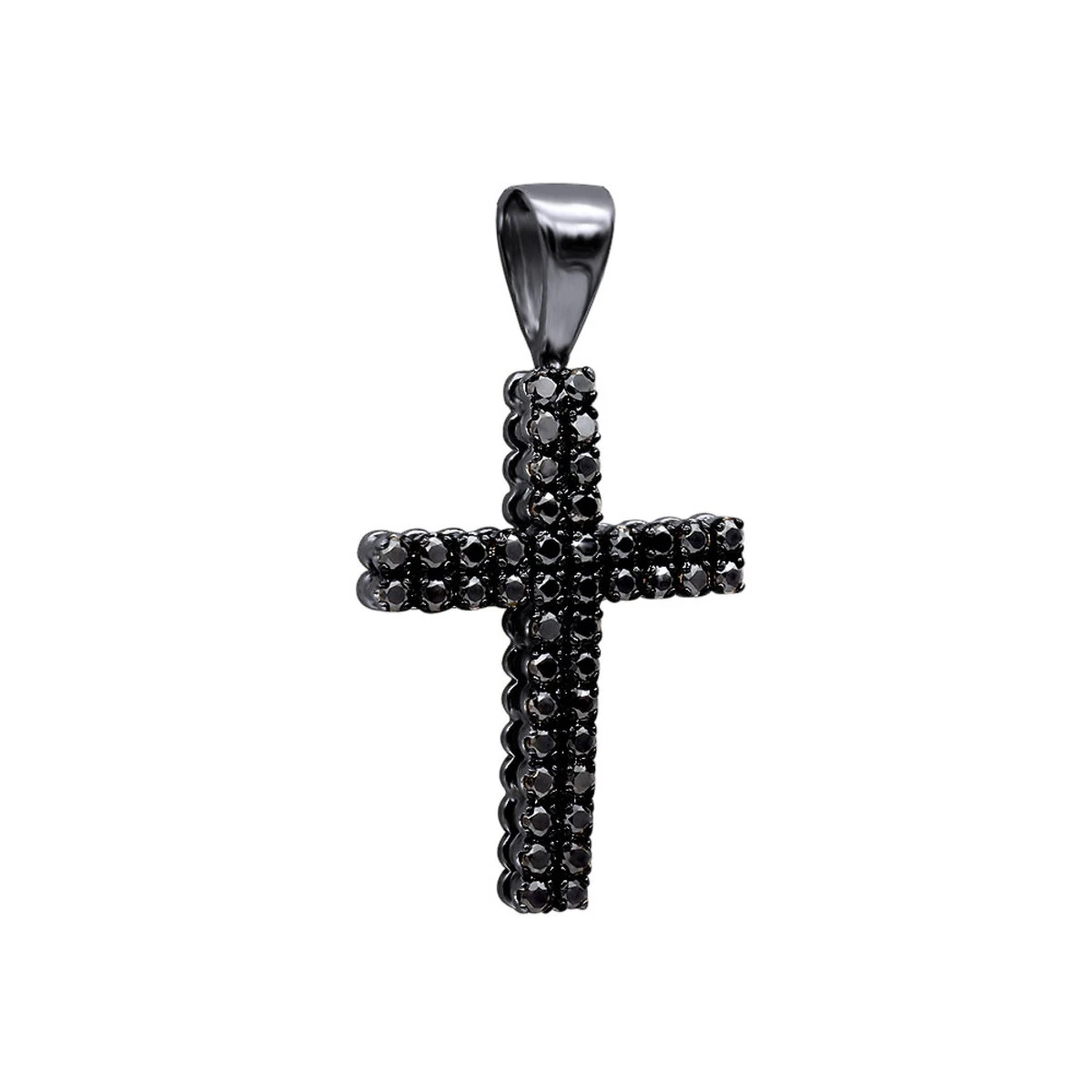 10K Yellow Gold Black Diamond Cross Pendant For Men 1.5ct By Luxurman 6 10K Yellow Gold Black Diamond Cross Pendant For Men 1.5ct By Luxurman - Image 4