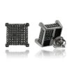 10K Black Plated Gold Black Diamond Earrings Studs 1.31ct -Its Hot Jewelry Shop 10k gold black diamond earrings 113ct bl