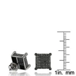 10K Black Plated Gold Black Diamond Earrings Studs 1.31ct 13 10K Black Plated Gold Black Diamond Earrings Studs 1.31ct -Its Hot Jewelry Shop 10k gold black diamond earrings 113ct rulerbl