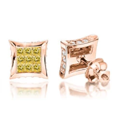 10K White Gold Canary Yellow Diamond Stud Earrings 0.6ct -Its Hot Jewelry Shop 10k gold canary yellow diamond stud earrings 069ct p 84 ro