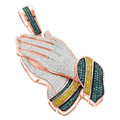 10K White Gold Color Diamond Praying Hands Pendant 2.75ct -Its Hot Jewelry Shop 10k gold color diamond praying hands pendant 275ct p 6016 ro