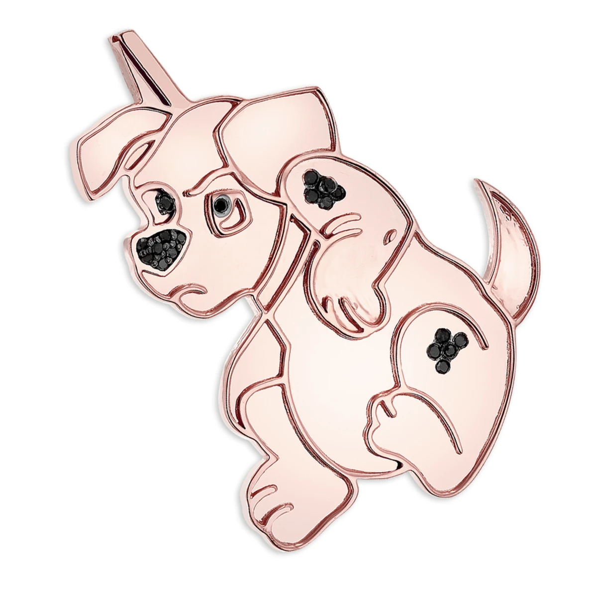 Real Diamond Dog Pendant: Dalmatian Puppy 0.15ct 5 Real Diamond Dog Pendant: Dalmatian Puppy 0.15ct - Image 3