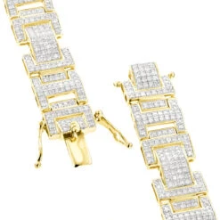 10K White Gold Men's Diamond Bracelet 3.22ct -Its Hot Jewelry Shop 10k gold diamond bracelet 322ct p 43460 backye