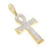 Small 10K Yellow Gold Diamond Egyptian Cross: Ankh Pendant Of Life 0.4ct -Its Hot Jewelry Shop 10k gold diamond egyptian cross ankh pendant of life 04ct mainye