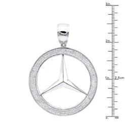 10K White Gold Diamond Mercedes-Benz Pendant For Men 1 Carat 13 10K White Gold Diamond Mercedes-Benz Pendant For Men 1 Carat -Its Hot Jewelry Shop 10k gold diamond mercedes benz pendant for men 1 carat rulerwh