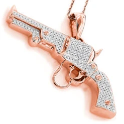 10K Yellow Gold Diamond Revolver Pistol Pendant For Men 1/2ct 9 10K Yellow Gold Diamond Revolver Pistol Pendant For Men 1/2ct -Its Hot Jewelry Shop 10k gold diamond revolver pistol pendant 1ct p 6018 ro