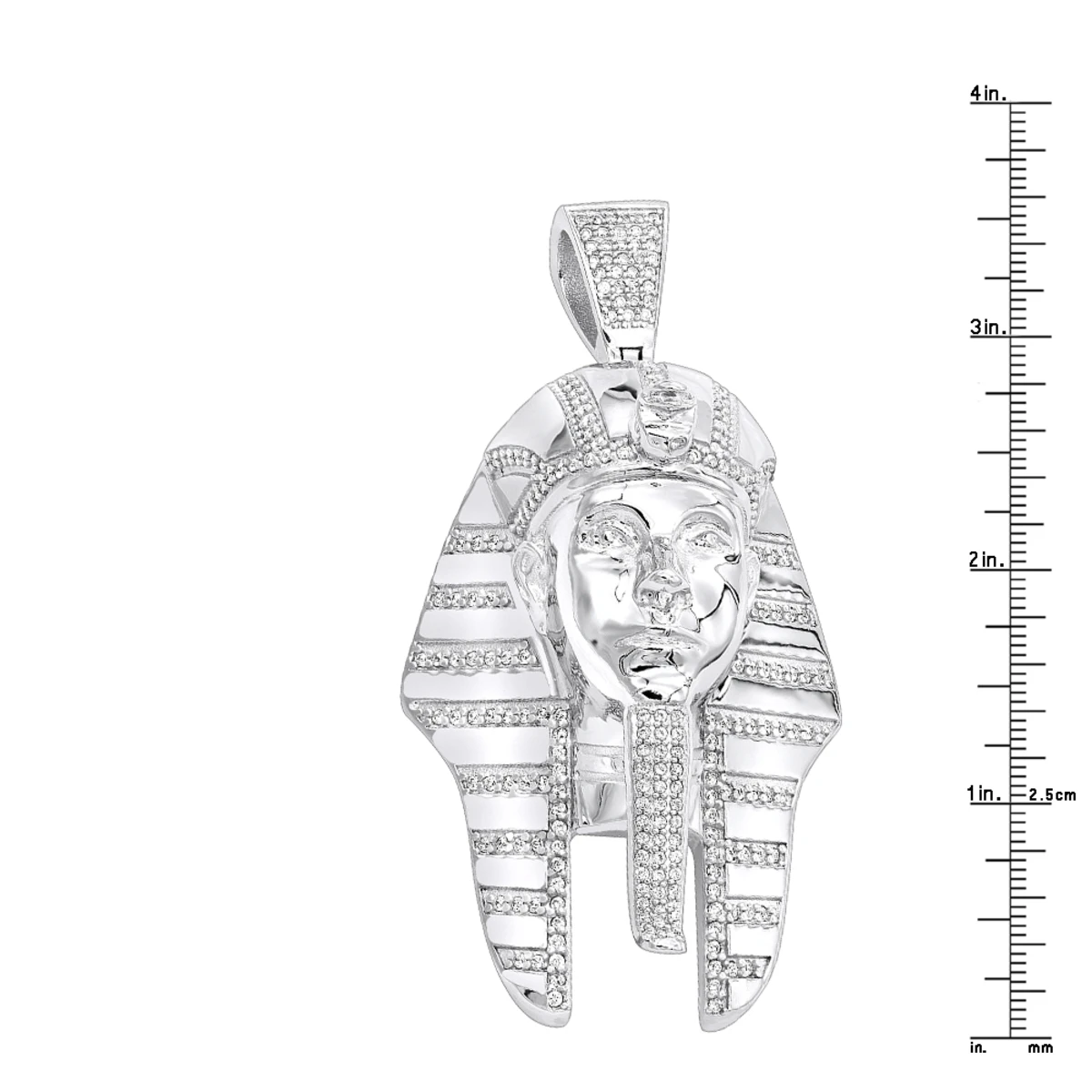 10K Yellow Gold Egyptian Pharaoh Head Diamond Pendant For Men 8ct By Luxurman 8 10K Yellow Gold Egyptian Pharaoh Head Diamond Pendant For Men 8ct By Luxurman - Image 6