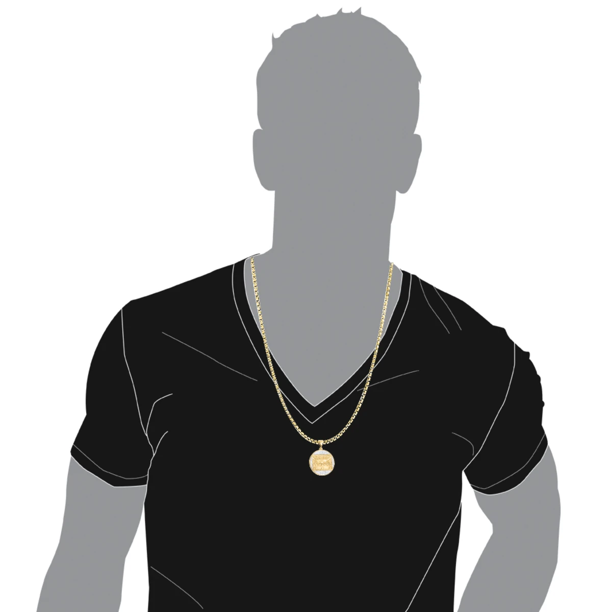 10K Yellow Gold Last Supper Diamond Pendant For Men Medallion By Luxurman 7 10K Yellow Gold Last Supper Diamond Pendant For Men Medallion By Luxurman - Image 5