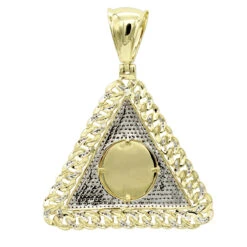 10K Yellow Gold Liberty Coin Cuban Link Triangle Diamond Pendant For Men 1.05ct -Its Hot Jewelry Shop 10k gold liberty coin cuban link triangle diamond pendant for men 105ct backye
