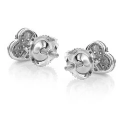10K White Gold Pave Round Diamond Small Heart Earrings 0.1ct 11 10K White Gold Pave Round Diamond Small Heart Earrings 0.1ct -Its Hot Jewelry Shop 10k gold pave round diamond small heart earrings 012ct p 6164 backwh