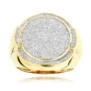 10K Yellow Gold Pave Round Diamonds Ring For Men 0.7ct -Its Hot Jewelry Shop 10k gold pave round diamonds ring for men 074ct ye