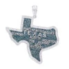 10K White Gold Texas State Map Blue Diamond Pendant 4.95ct