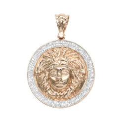 10K Yellow Gold Versace Style Diamond Pendant Medusa Head Medallion For Men 0.5ct -Its Hot Jewelry Shop 10k gold versace style diamond pendant medusa head medallion for men 05ct ro