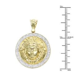 10K Yellow Gold Versace Style Diamond Pendant Medusa Head Medallion For Men 0.5ct -Its Hot Jewelry Shop 10k gold versace style diamond pendant medusa head medallion for men 05ct rulerye