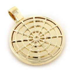 10K Yellow Gold Versace Style Diamond Pendant Medusa Medallion 0.61ct -Its Hot Jewelry Shop 10k gold versace style diamond pendant medusa medallion 061ct 2