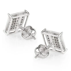 10K White Gold Pave Diamond Stud Earrings 0.27ct -Its Hot Jewelry Shop 10k pave diamond stud earrings 027ct p 41213 backwh