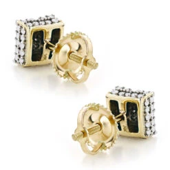 10K Yellow Gold Pave Diamond Stud Earrings 0.5ct -Its Hot Jewelry Shop 10k pave diamond stud earrings 053ct p 41805 backye