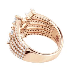 1.1 Carat Designer Diamond Right Hand Ring For Women By Luxurman 14K Rose Gold -Its Hot Jewelry Shop 11 carat designer diamond right hand ring for women by luxurman 14k gold backro