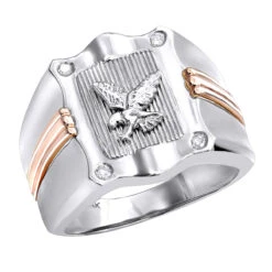 Its Hot Jewelry Shop 18 Its Hot Jewelry Shop -Its Hot Jewelry Shop 14 karat yellow rose gold diamond mens eagle ring 10ct p 6239 wh