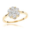 14K Yellow Gold 7 Stone 1 Carat Diamond Cluster Ring For Women By Luxurman -Its Hot Jewelry Shop 14k 7 stone diamond cluster ring 110ct p 22510 ye