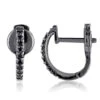 Small 14K Black Plated Gold Black Diamond Hoop Earrings 0.2ct Huggies -Its Hot Jewelry Shop 14k black diamond hoop huggie earrings 020ct p 35679