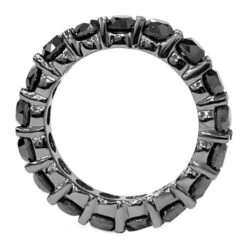 14K Black Plated Gold 5ct Black Diamond Eternity Ring 26 14K Black Plated Gold 5ct Black Diamond Eternity Ring -Its Hot Jewelry Shop 14k black gold bands 5ct black diamond eternity ring back