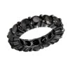 14K Black Plated Gold 5ct Black Diamond Eternity Ring