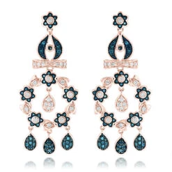 14K White Gold Blue Diamond Flower Chandelier Earrings 1.61ct -Its Hot Jewelry Shop 14k blue diamond flower chandelier earrings 161ct p 22365 ro