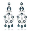 14K White Gold Blue Diamond Flower Chandelier Earrings 1.61ct -Its Hot Jewelry Shop 14k blue diamond flower chandelier earrings 161ct p 22365 wh